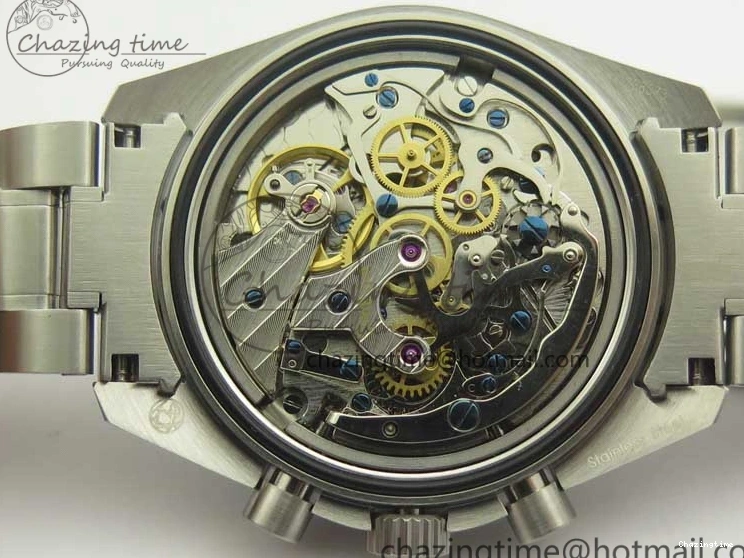 1225 ComfortFit Speedmaster SS “Speedy Tuesday” OMF Best Edition Black Dial on SS Bracelet Manual Winding Chrono Movement 7994